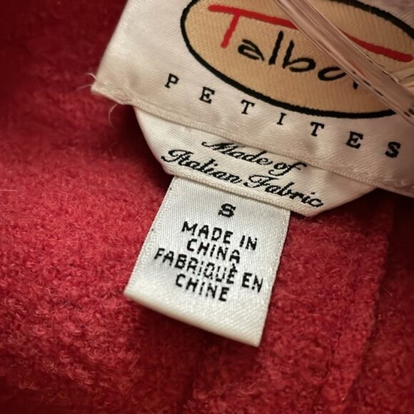 Talbots Red Italian Wool Pea Coat, Size S - Picture 9 of 11